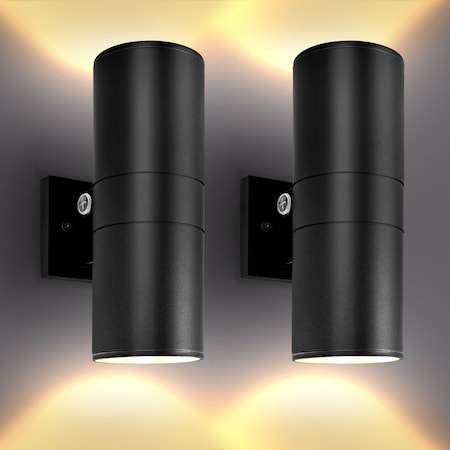 Luxrite Dusk to Dawn LED Wall Lights 12in up or Up and Down Light 3CCT 3000K-5000K 18/24/30W IP65 ETL, 2PK LR40337-2PK
